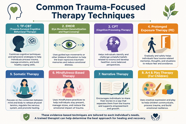 Common Trauma-Focused Therapy Techniques